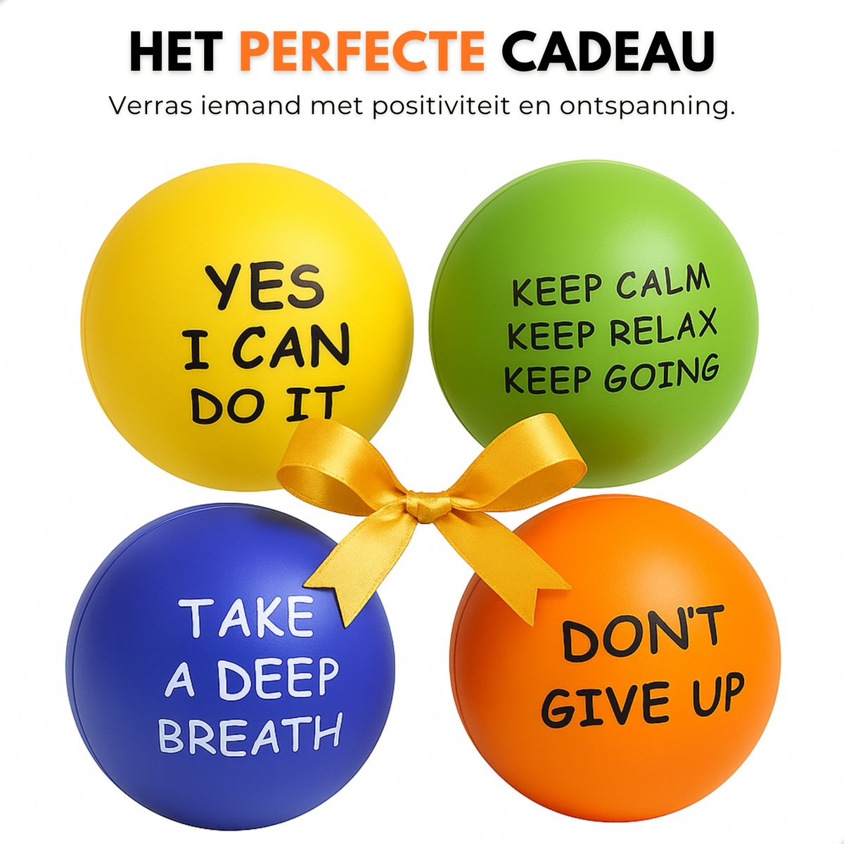 Boncy® Motiverende Stressballen - Stressbal Fidget Toys - Uitdeelcadeautjes Volwassenen Kinderen & Peuters - Handtrainer Grip Trainer Stress Bal - Figet Knijpbal voor hand - Traktatie Speelgoed Stresbal - Uitdeel Cadeautjes Kind - Handknijper Ball — afbeelding 8