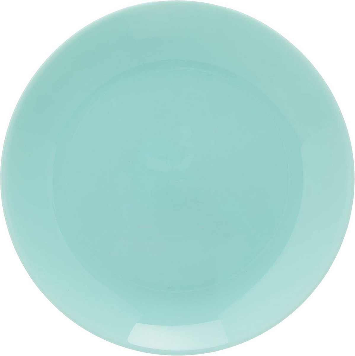 Dessertbordjes hardglas 19 cm turquoise - ronde cakebordjes