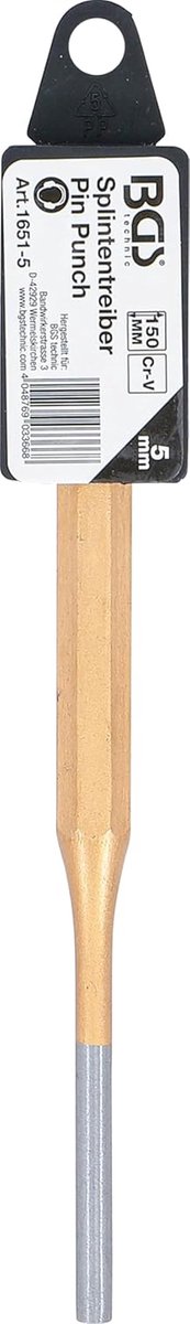 Pendelstift 150 mm 5 mm - Gehard Staal met Gelakt Oppervlak