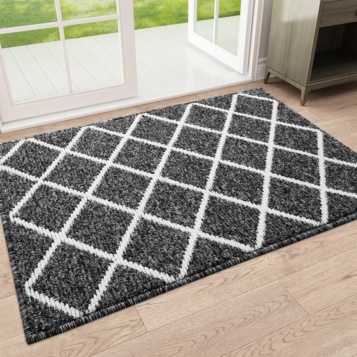 Antislip binnendeurmat 60x91 cm, snel drogend, stofabsorberend, ultradun profiel, machine