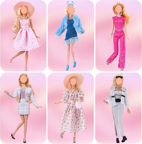 31 Delige Set Poppenkleding en Accessoires: Jurken, Schoenen en Meer voor Pop van 30 cm van Merkloos — afbeelding 5