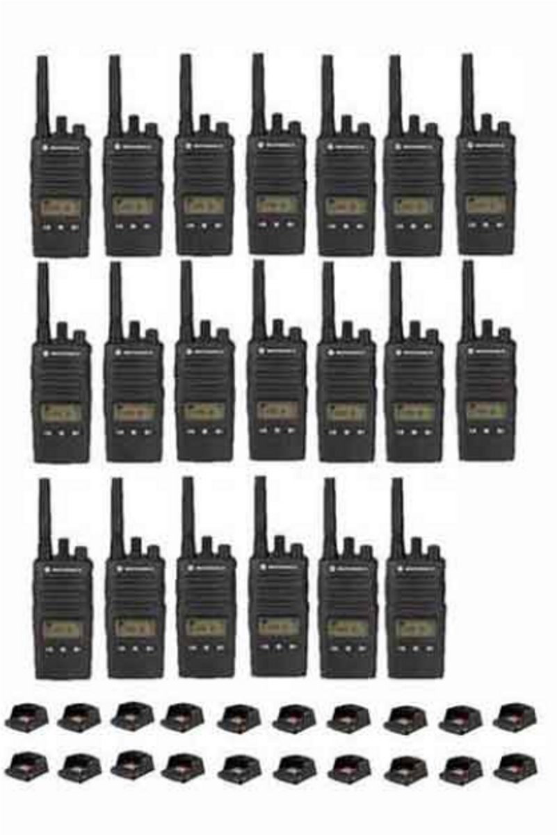 Set van 20 Motorola XT460 IP55 PMR446 Portofoon met tafellader