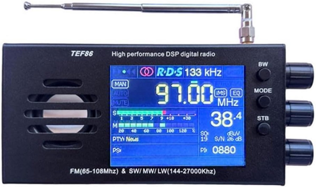 Draagbare Digitale Receiver FM SW MW LW DSP Radio met Groot LCD Scherm en Batterijvoeding