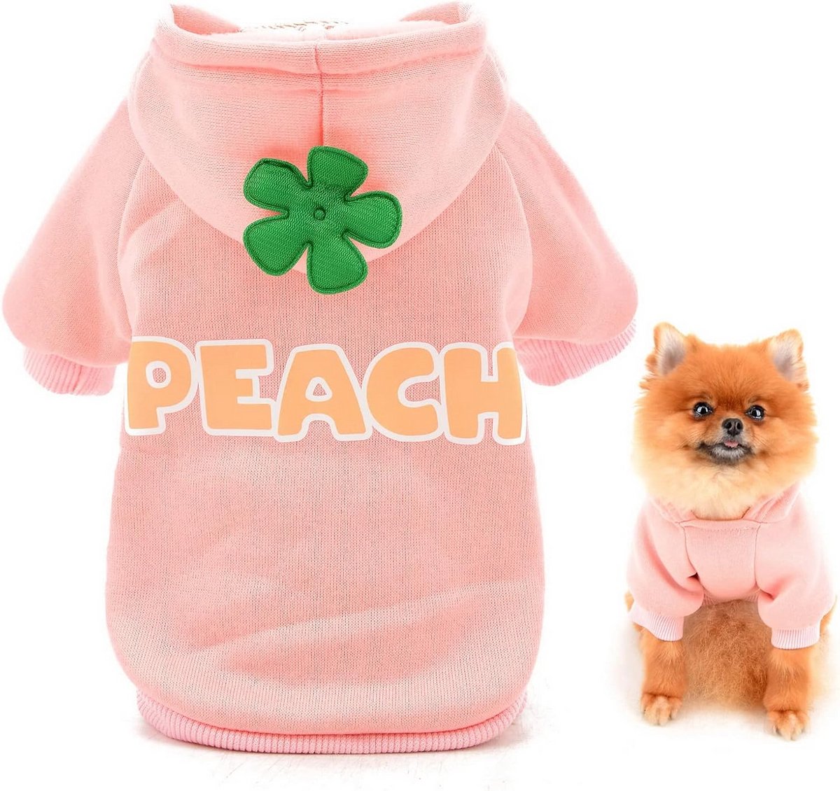 Lieve Pluizige Honden Trui met Fruitprint voor Kleine Honden en Poesjes