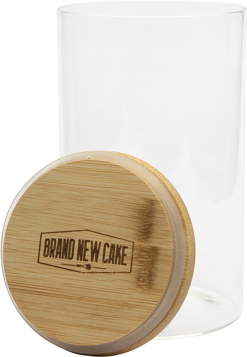 BrandNewCake Voorraadpot Glas met Bamboe Deksel 1000ml