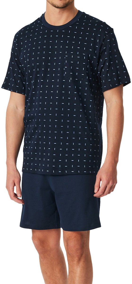 Schiesser Comfort Essentials – Pyjama – 181155 – Dark Blue donkerblauw