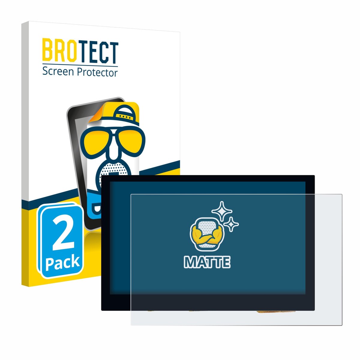 BROTECT - Screenprotector voor Waveshare 4.3" - Folie Beschermfolie matte 2 Stuks