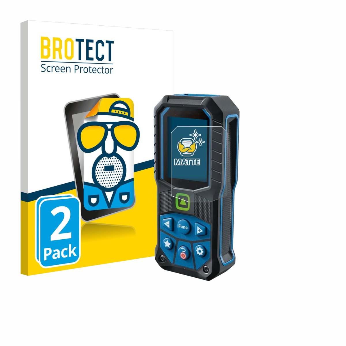 BROTECT - Screenprotector voor Bosch GLM 50-23 - Folie Beschermfolie matte 2 Stuks