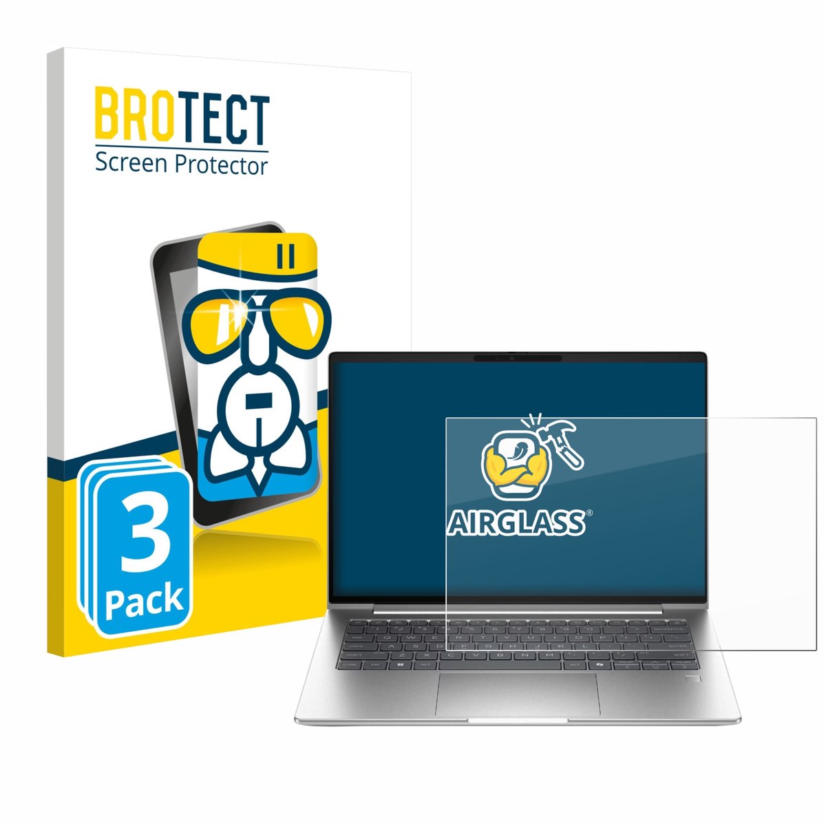 Screenprotector 3 Stuks voor HP ProBook 4 G1i 16" Beschermglas transparant
