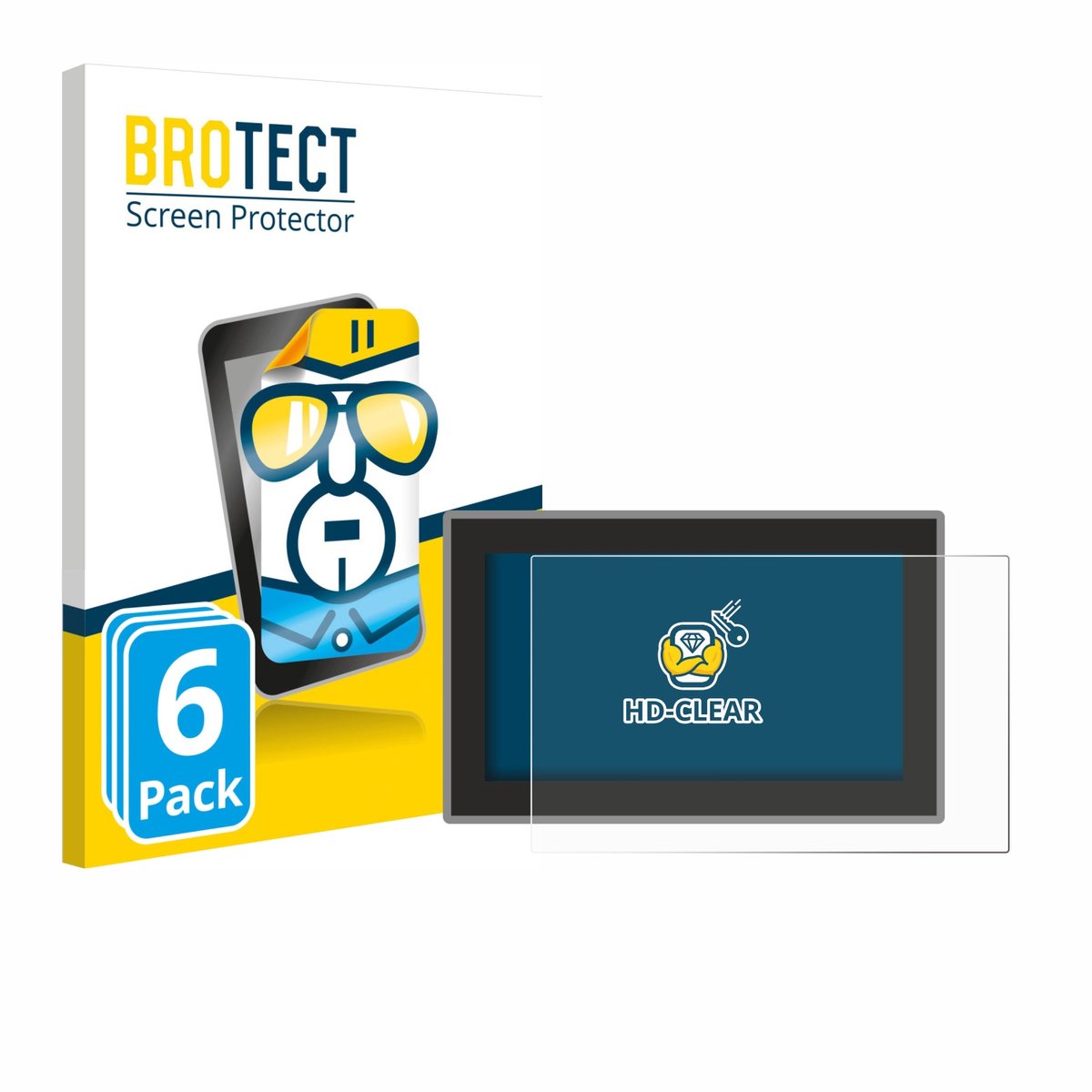 BROTECT - Screenprotector voor Voltcraft VC191 - Folie Beschermfolie transparant 6 Stuks