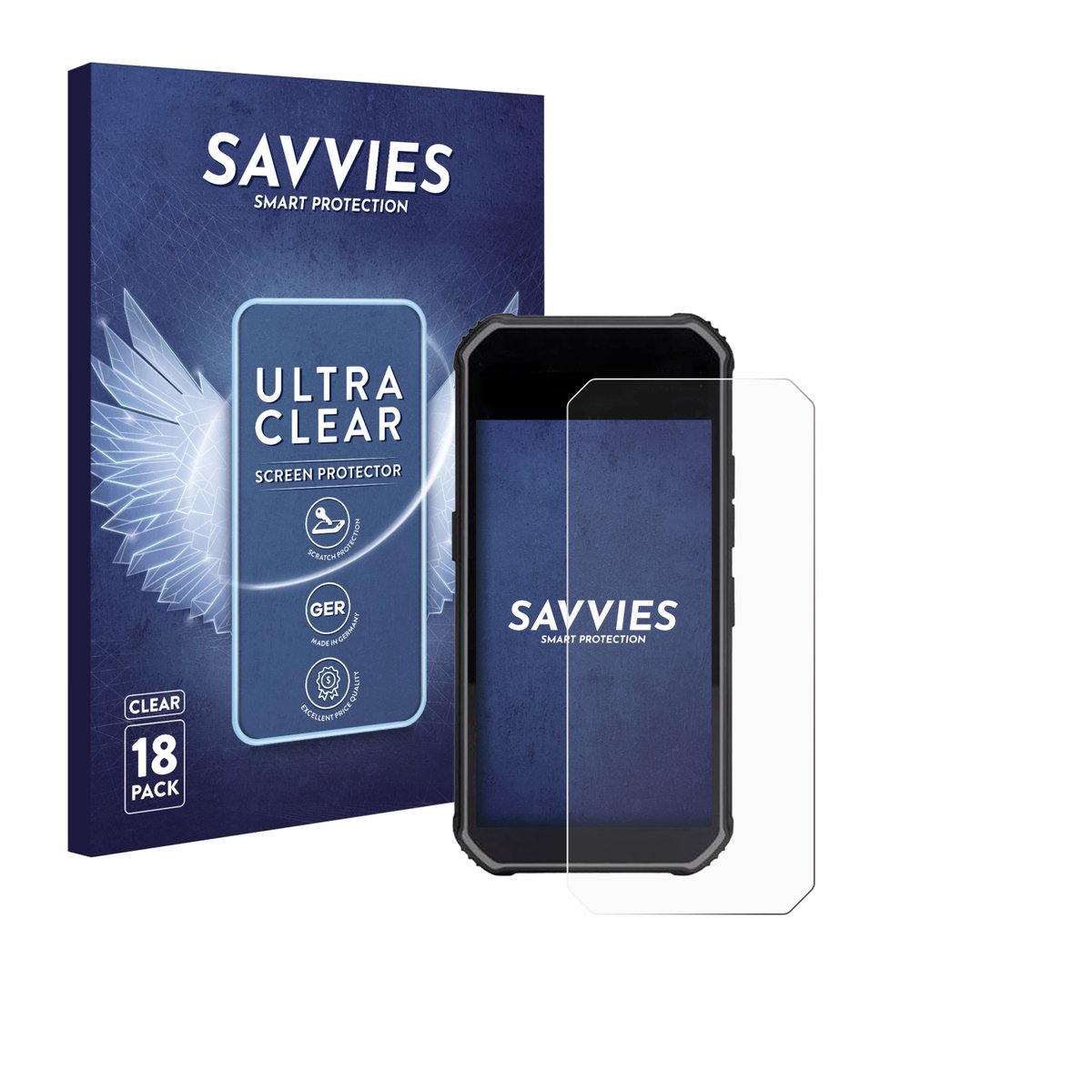 Savvies - Screenprotector voor SkyCaddie Pro 5X - Folie Beschermfolie transparant 18 Stuks