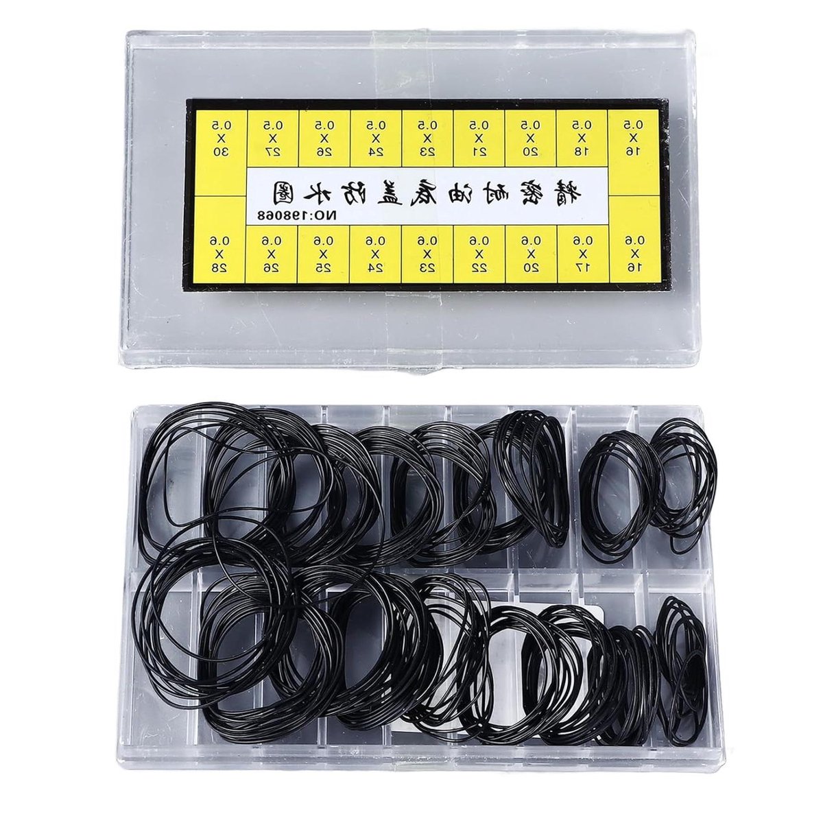 Afdichtringen Set voor Horloge Reparatie 180 Stuks Rubberen O-ringen 0,5mm 0,6mm