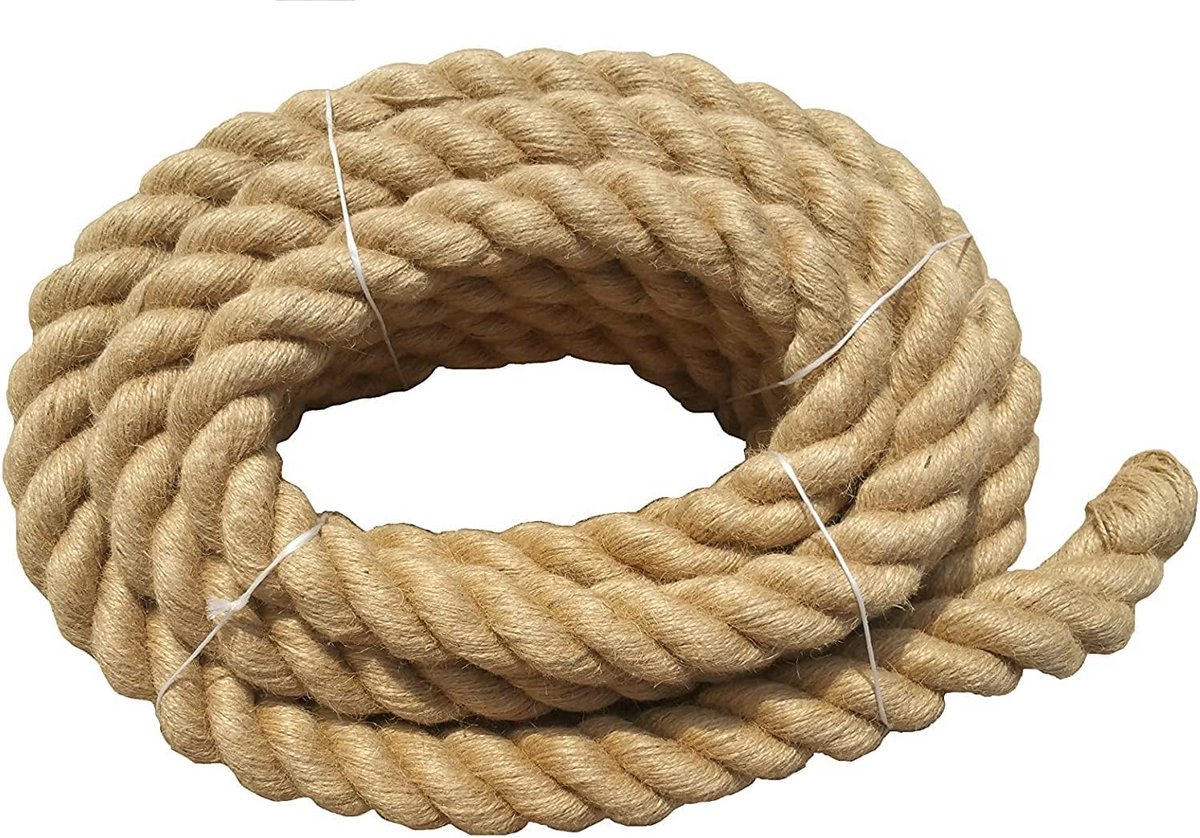 Dik Touw van Hennep en Jute - Natuurlijk Multifunctioneel Koord voor Decoratie en Ambachten