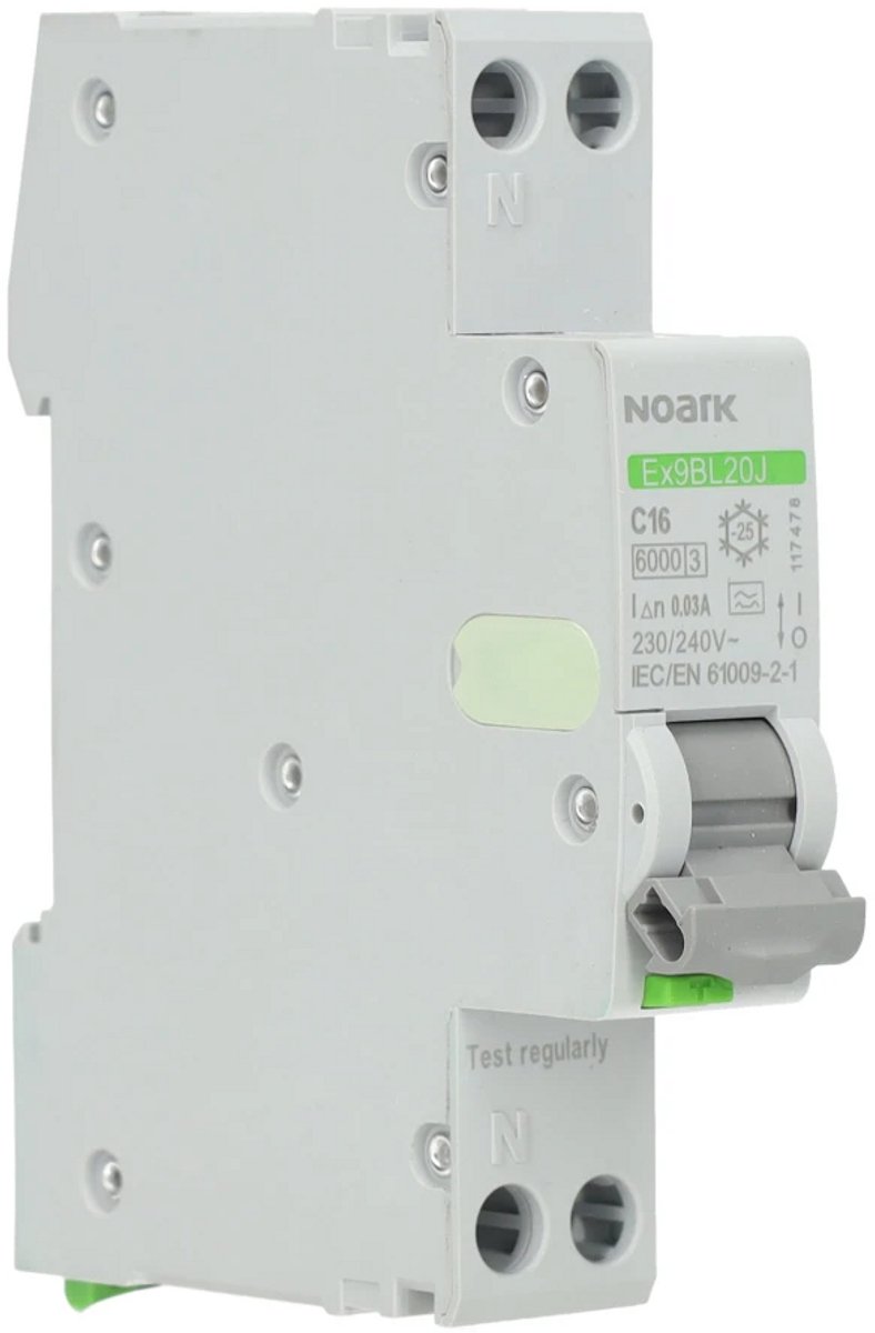 Noark aardlekautomaat B50 1P+N 30mA Type A (117478)