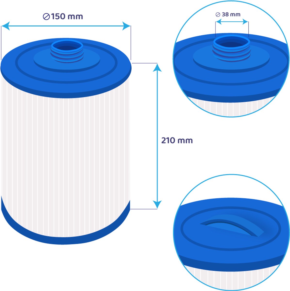 Darlly Spa Waterfilter SC714 / 60401 / 6CH-940