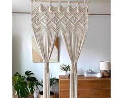 Handgemaakt Macramé Deurgordijn en Wandkleed - Boho Stijl Vo
