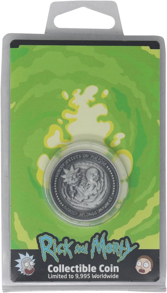 Rick & Morty Verzamelmunt - Gelimiteerde Editie Dubbelzijdig Embossed