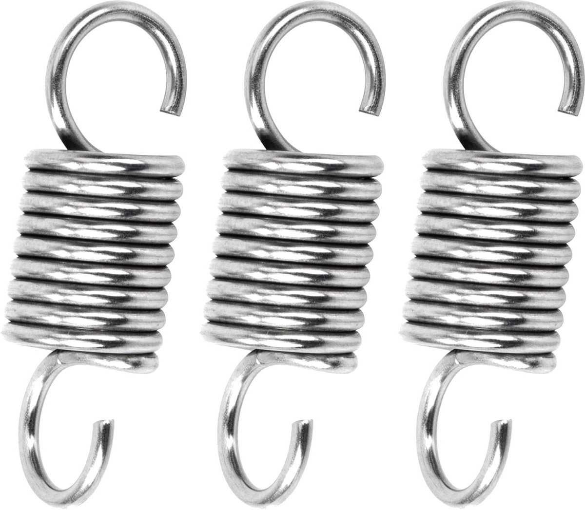 4x Trekveren Dubbele Haak 35mm RVS 90 Graden Trekveer 1.6mm Draaddiameter
