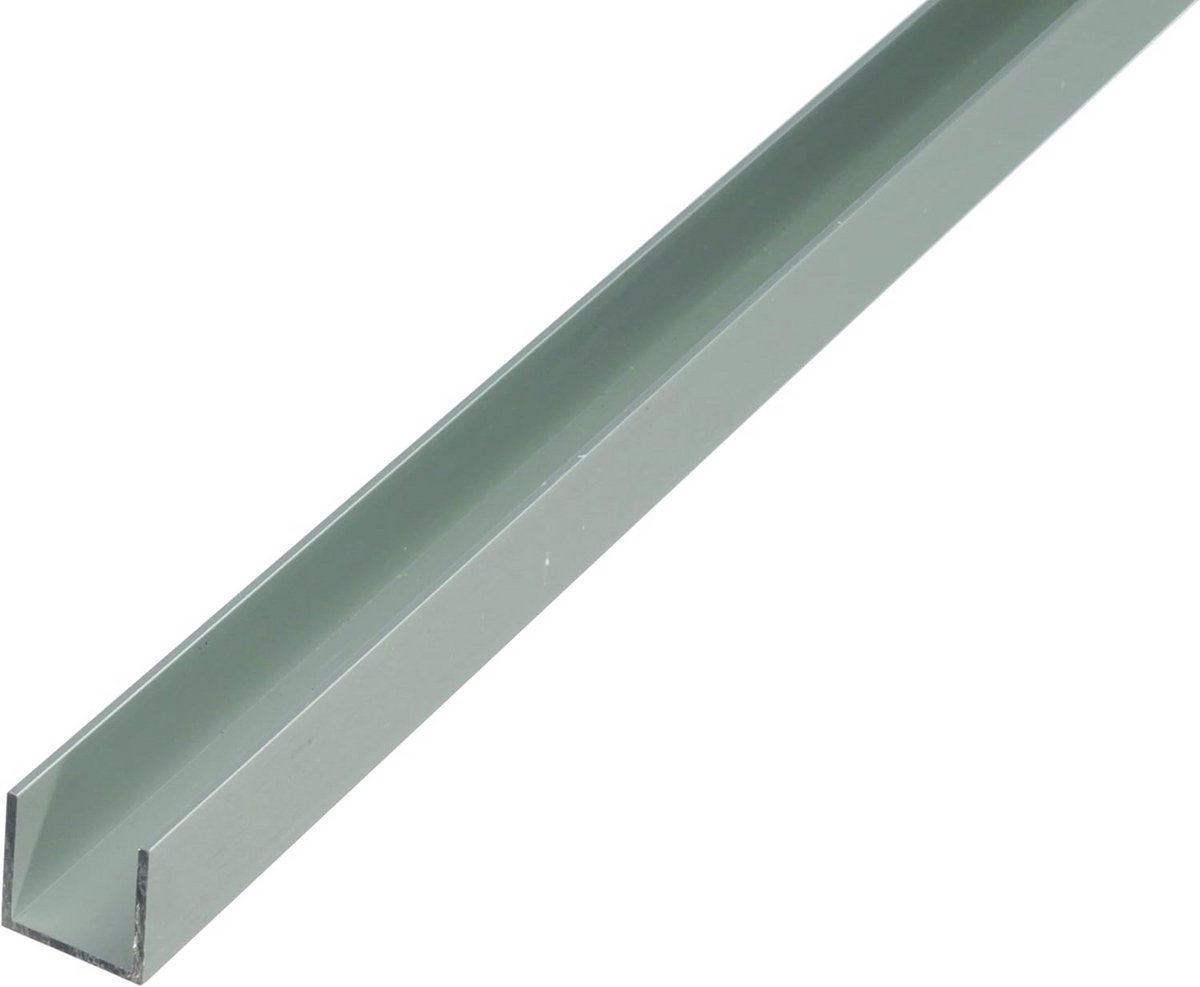 Aluminium U-profiel Zilverkleurig Geanodiseerd 1000 x 15 x 8 mm voor Doe-het-zelf en Afwerking
