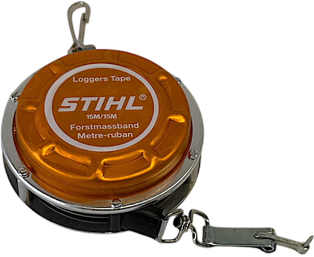 STIHL Bosbouwmeetlint in metalen behuizing - zelf oprollend - 15m lengte - 0000 881 0800 - 00008810800