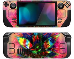 Sticker Skin voor Steam Deck - Compatible met LCD & OLED - Volledige Set Beschermende Decals - Roze Kleurrijk Design