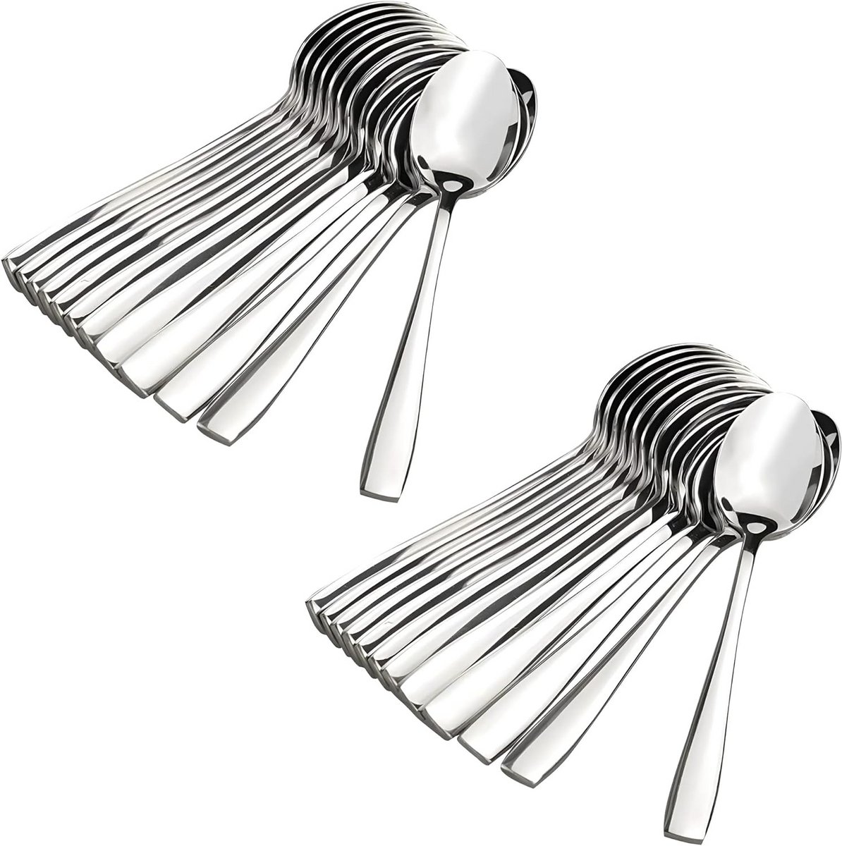 Set van 24 roestvrijstalen dinerlepels – 16 cm, spiegelglanzend, vaatwasmachinebestendig