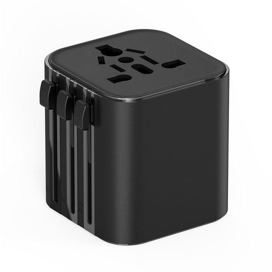 WiWU 25W universele adapter voor oplader – Geschikt voor EU/US/UK/AU – Zwart