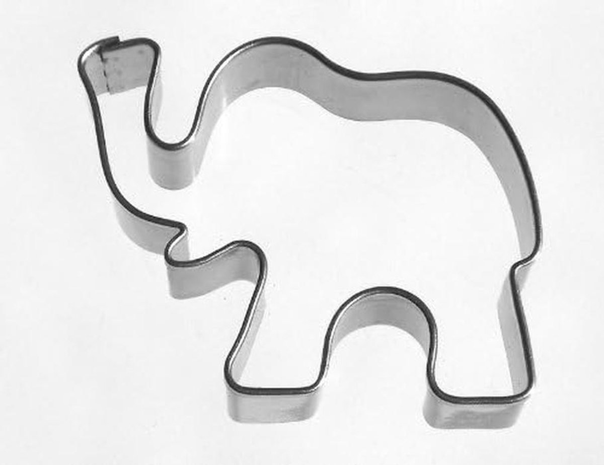 Eenvoudig Koekjesvormpje Olifant van RVS voor Koekjes en Knutselen