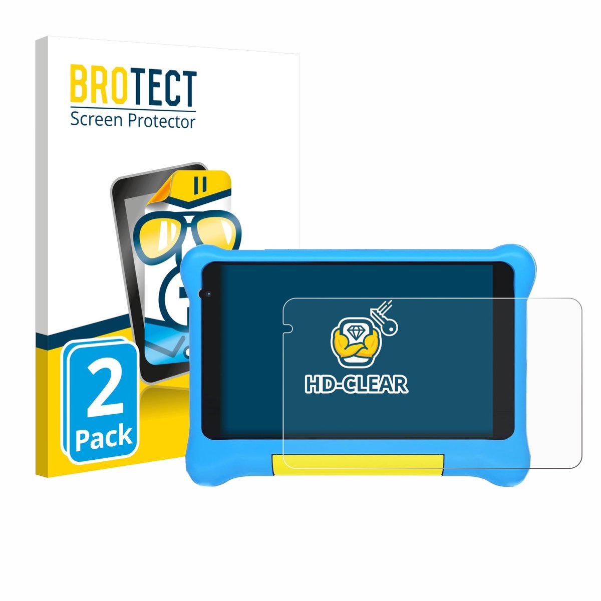 BROTECT - Screenprotector voor Yicty YTYTK707 - Folie Beschermfolie transparant 2 Stuks