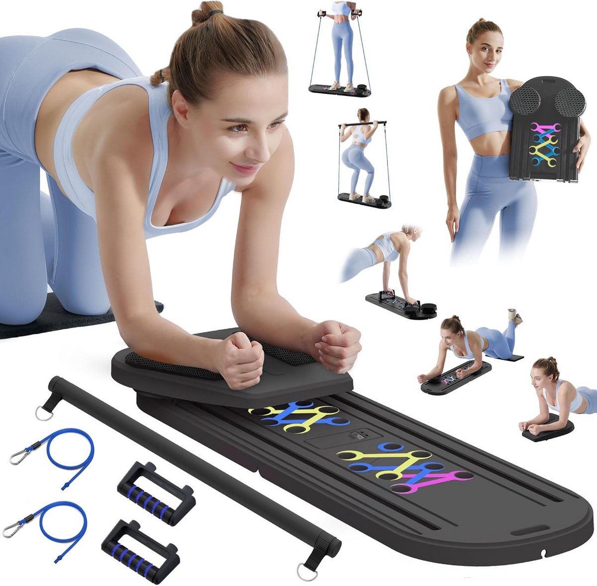 Multifunctioneel Pilates Trainingsbord voor Full-Body Workout Thuis