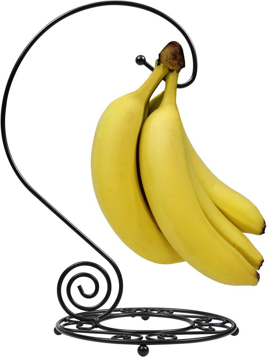 Bananenhouder Boomstandaard Zwart - Keukenaccessoire voor Bananen