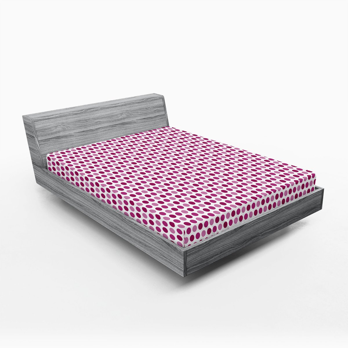 ABAKUHAUS Hoeslaken met stippen, retrostijl met kleine stippen, zachte decoratieve stof met elastische randen, 160 x 200 cm, magenta lichtroze Magenta Pale Pink