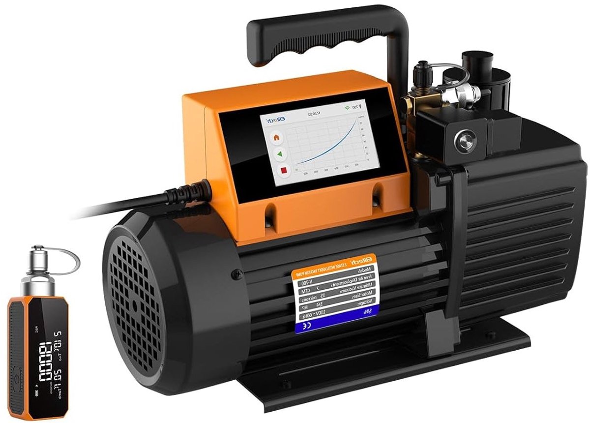 Vacuümpomp – Vacuümpomp HVAC – Vacuümmachine – Vacuum Pomp – Ontluchtingspomp – Krachtige 2-Stage Vacuümpomp – Bediening via App met Nauwkeurige Vacuümmeter