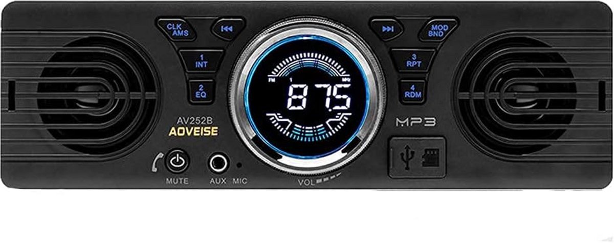 12V Auto MP3 Speler met Bluetooth, USB, SD Kaart en Ingebouwde Speakers