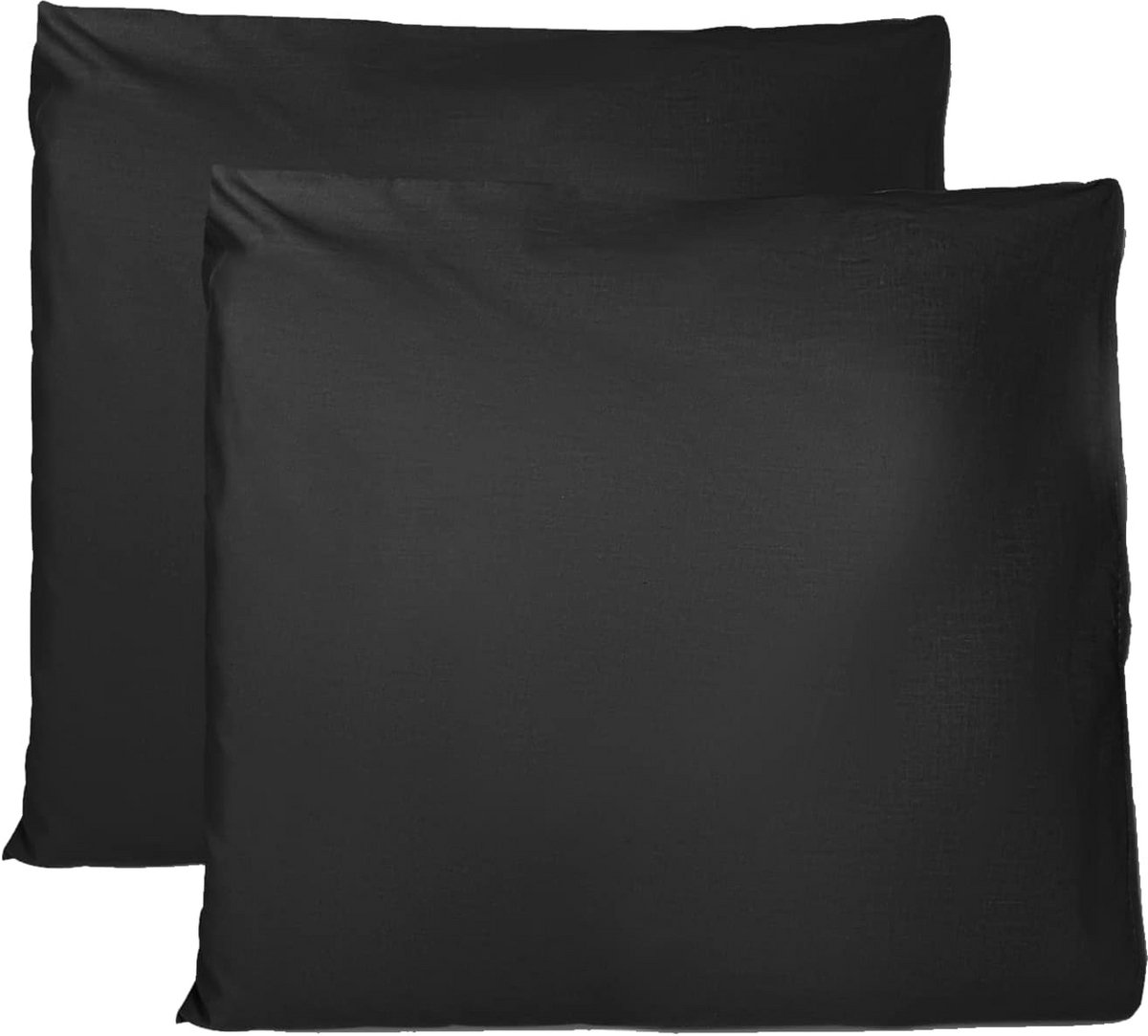 Set van 2 Kussenslopen 100% Katoen 60x60 CM Met Bagsluiting Effen Kleur