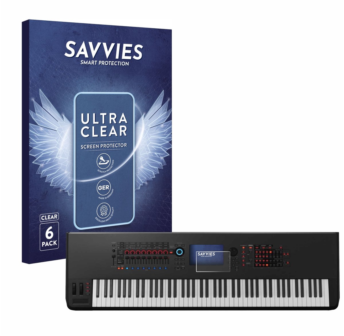 Savvies - Screenprotector voor Yamaha Montage 8 - Folie Beschermfolie transparant 6 Stuks