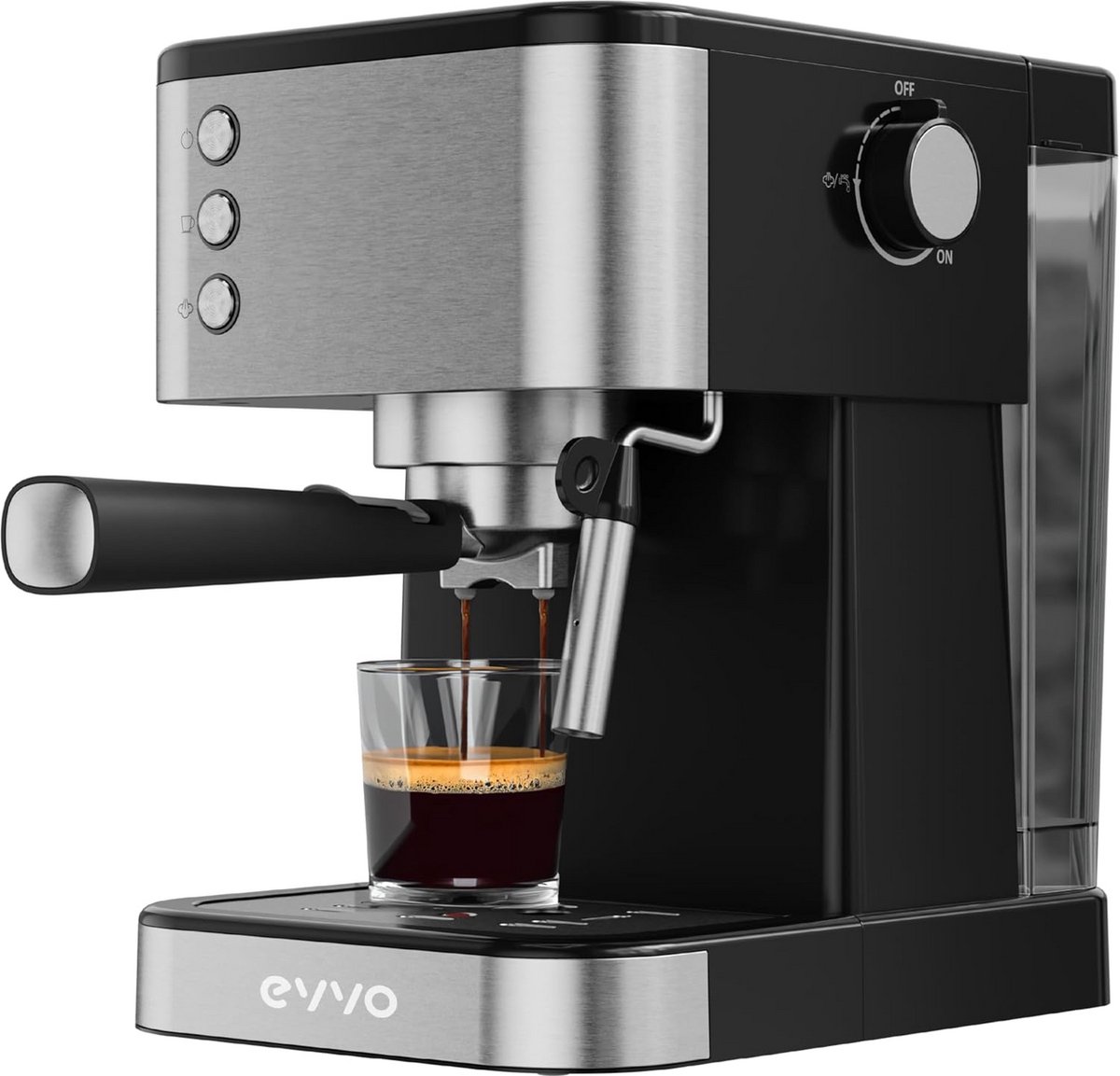 Krachtig Espressomachine met 20 Bar Druk - RVS Behuizing, Geschikt voor Espresso en Cappuccino