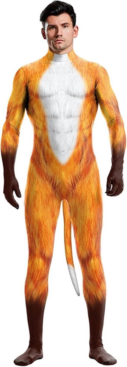 Heren Halloween Bodysuit Dierenprint Spierpak Volledig Jumpsuit Cosplay Kostuum