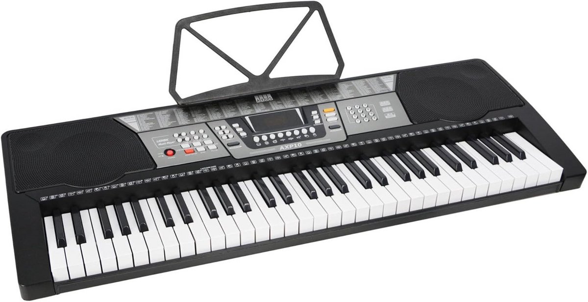 Draagbaar Elektronisch Keyboard 61 Toetsen Inclusief Standaard en Adapter voor Beginners