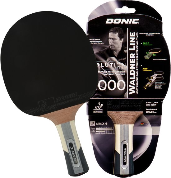 Batte de tennis de table Donic Schildkröt Waldner 1000 Attack Zwart