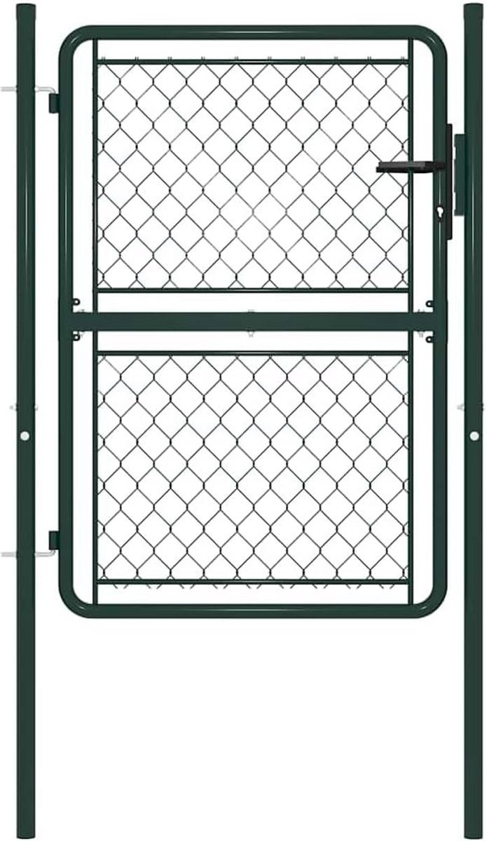 Stalen Tuinpoort Groen 100x150cm Robuust en Veilig Toegangshek