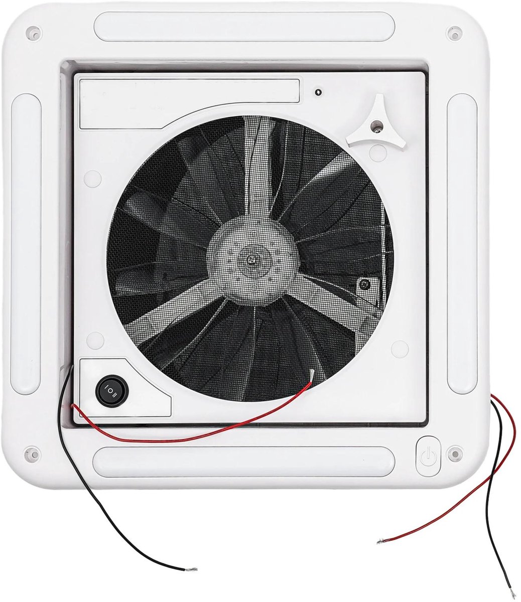 Premium - 12V 8W RV Ventilatieventilator - LED-licht - IP68 Waterdicht - 6 Snelheden - Han