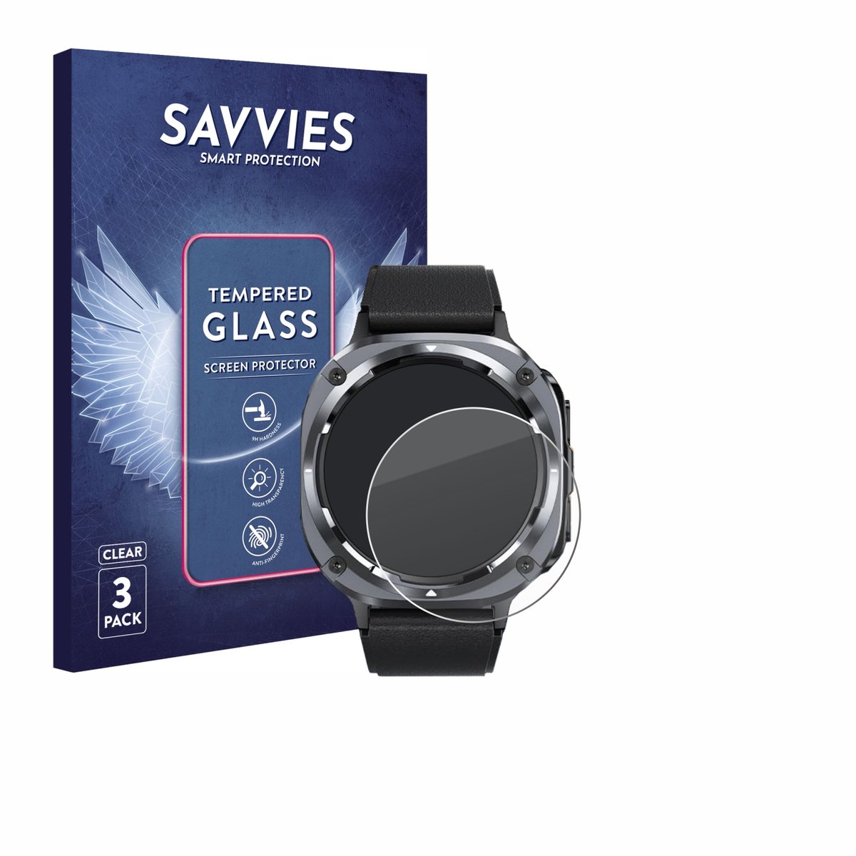 Savvies - Glas Screenprotector voor TIMU S90 1.45" - Gehard Beschermglas 9H 3 Stuks