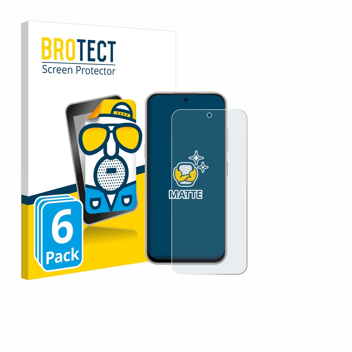 BROTECT - Screenprotector voor Nubia V80 Pro - Folie Beschermfolie matte 6 Stuks