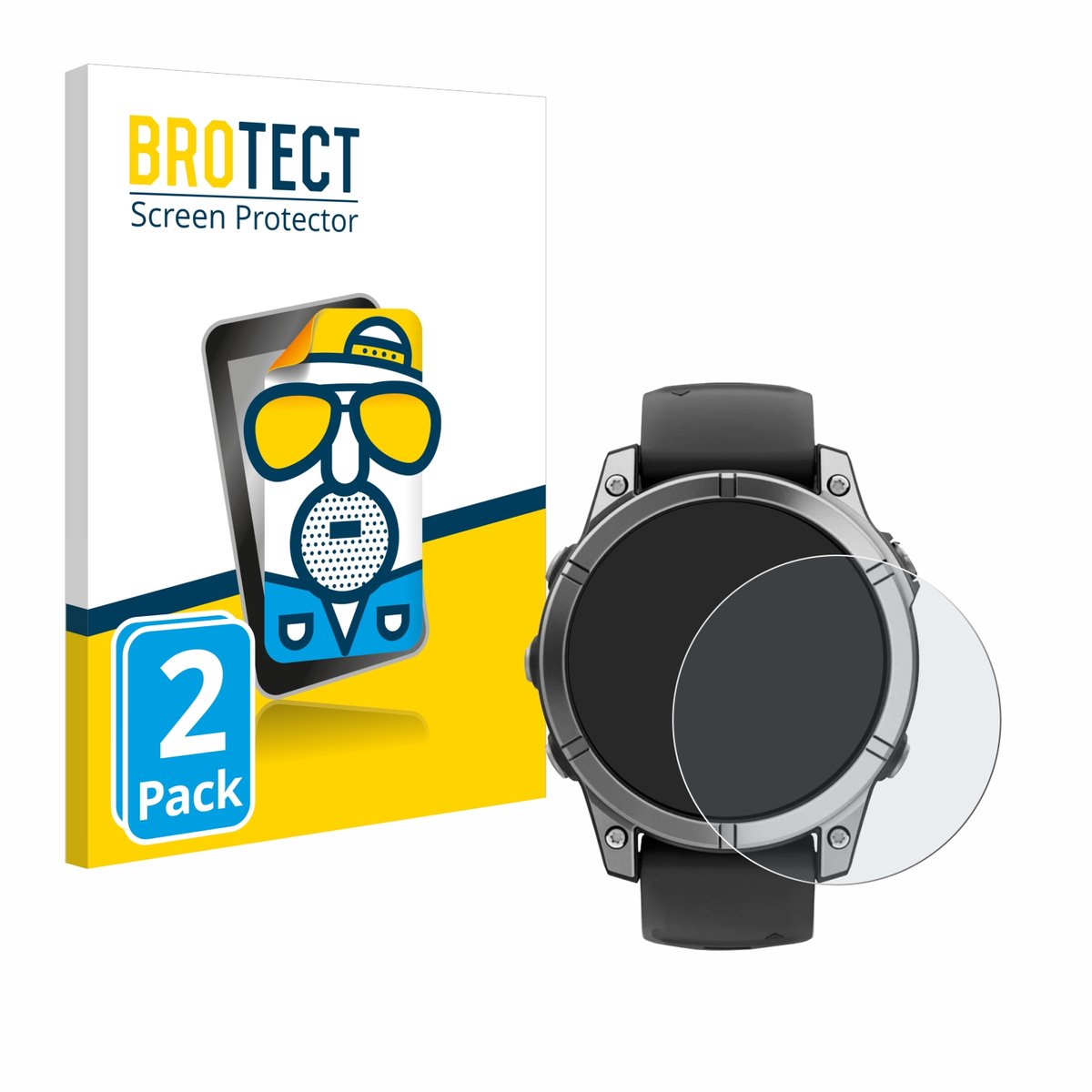 BROTECT - Screenprotector voor Garmin Fenix E - Folie Beschermfolie matte 2 Stuks
