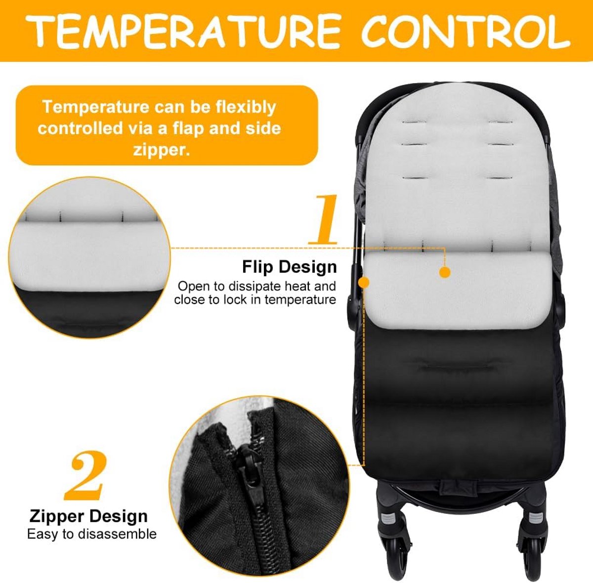 Universele Voetenzak voor Kinderwagen en Maxi-Cosi - Warm en Waterdicht – foto 6