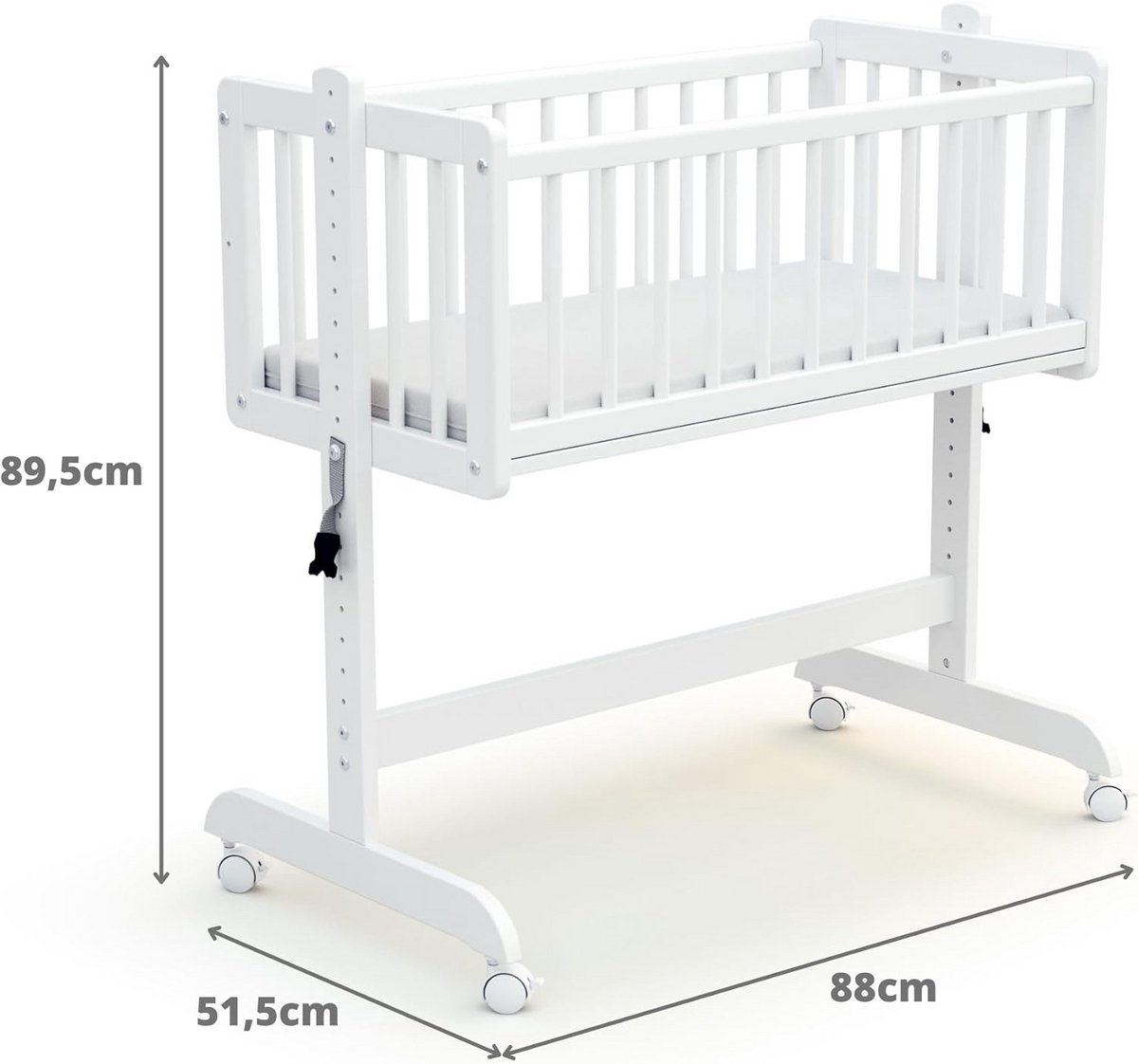 5-in-1 Baby Wieg en Ledikant: Uitschuifbaar, Verstelbaar & Transformatie naar Bank thumbnail 4