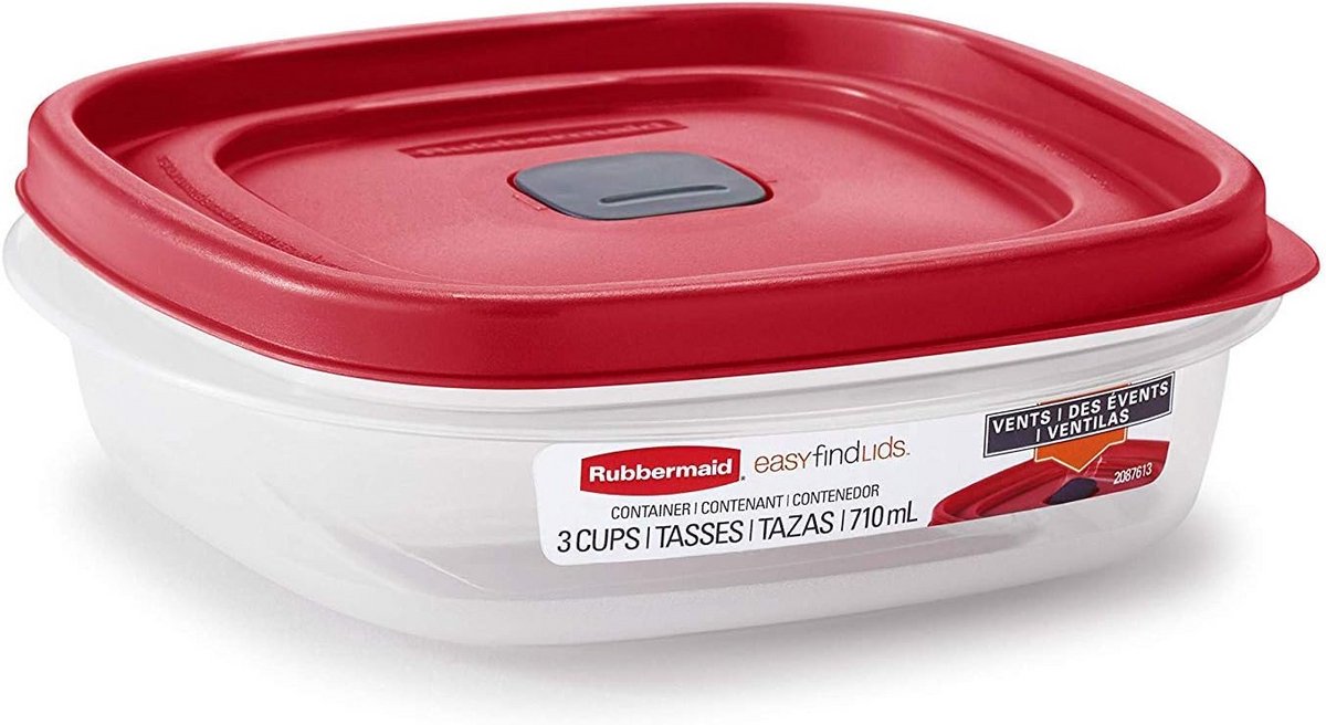 Voedselbewaarcontainers Set van 4 met Ventilerende Deksel - 3 Cup - Magnetronbestendig
