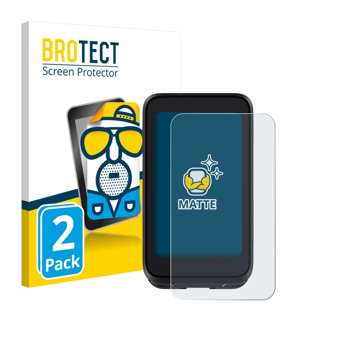 BROTECT - Screenprotector voor igpsport BiNavi Air - Folie Beschermfolie matte 2 Stuks