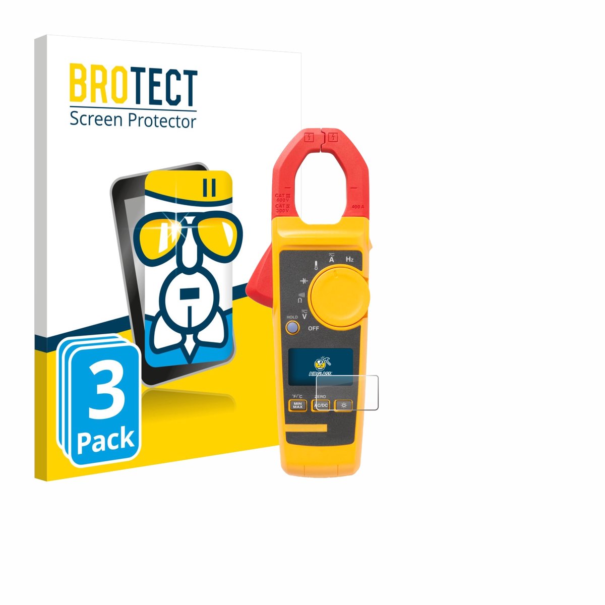Screenprotector 3 Stuks voor Fluke 325 Beschermglas transparant